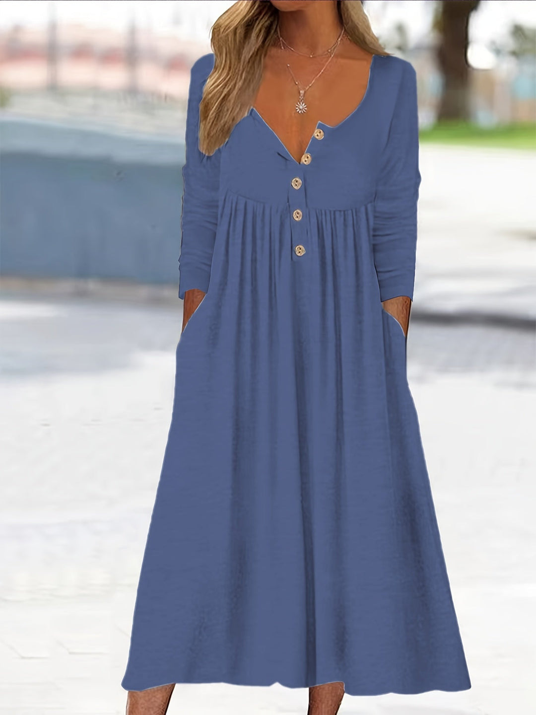 ZARA | BUTTON-FRONT MIDI DRESS