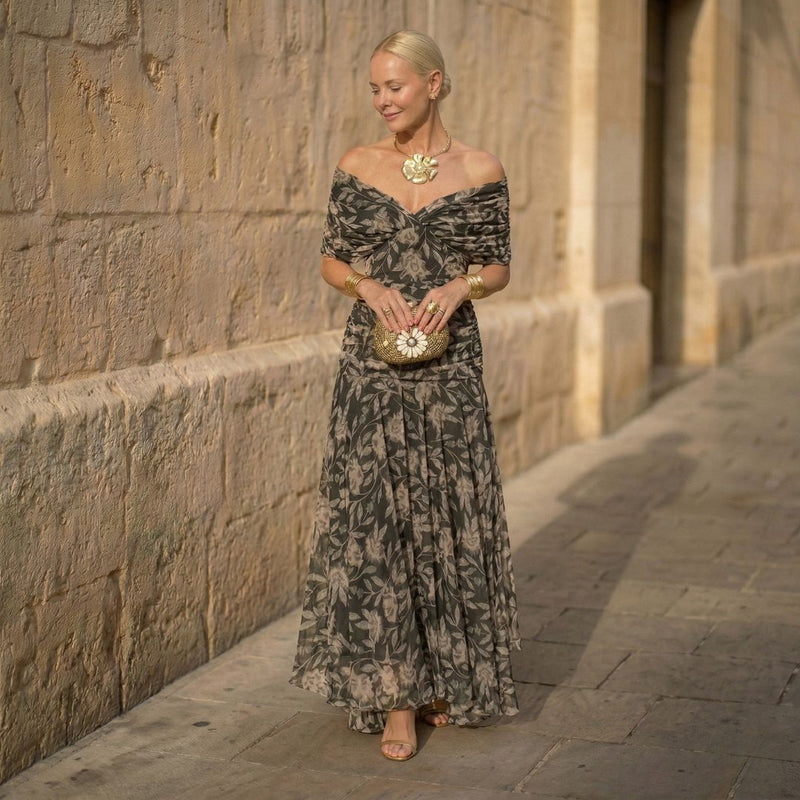 Suzanne | Elegant Botanical Dress