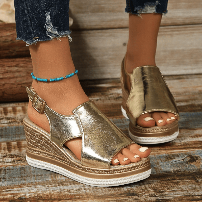 Rosalie | Stylish Metallic Sandals