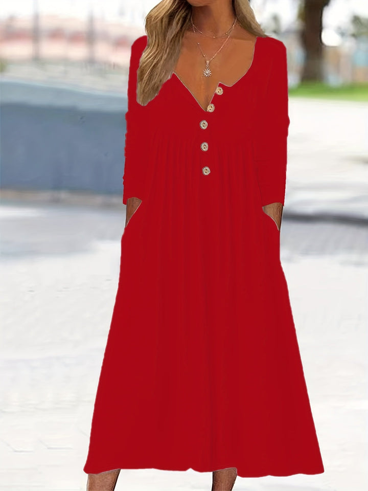 ZARA | BUTTON-FRONT MIDI DRESS