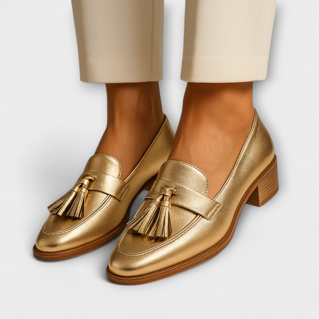 Céleste™ | Gold Loafers
