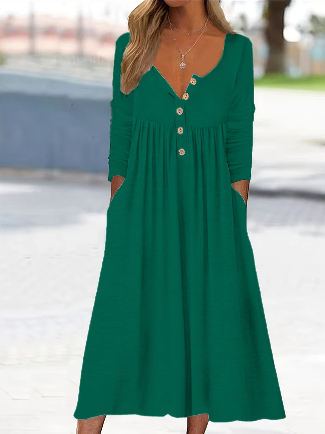 ZARA | BUTTON-FRONT MIDI DRESS