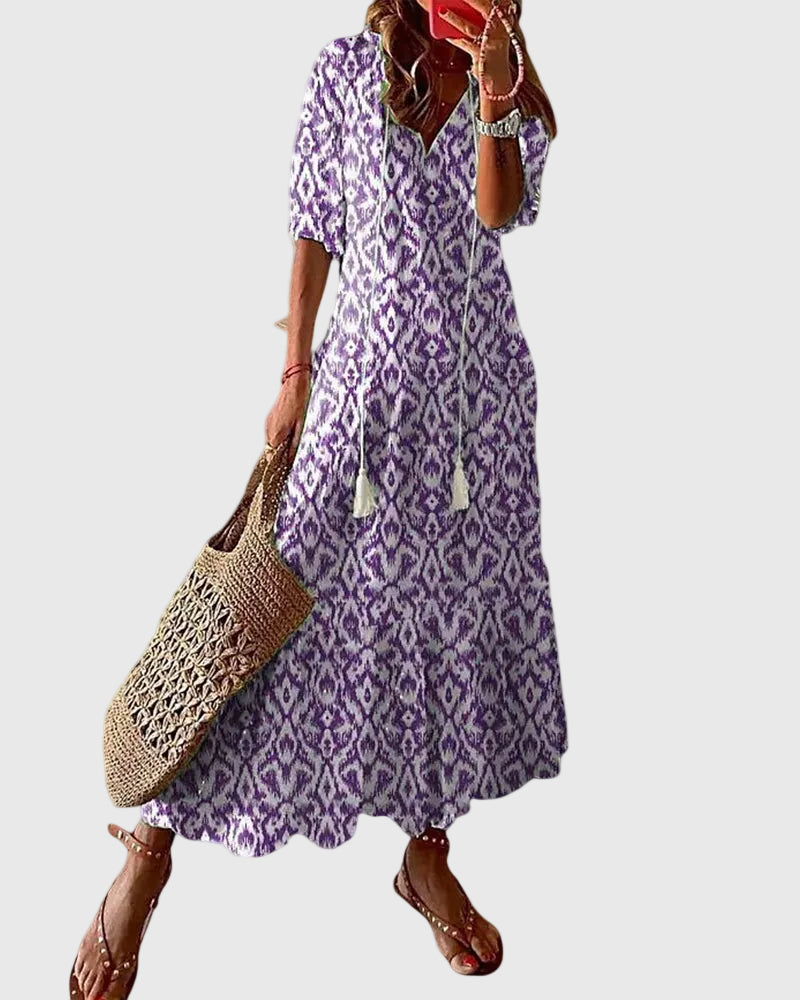 Megan | Vintage Boho Summer Maxi Dress