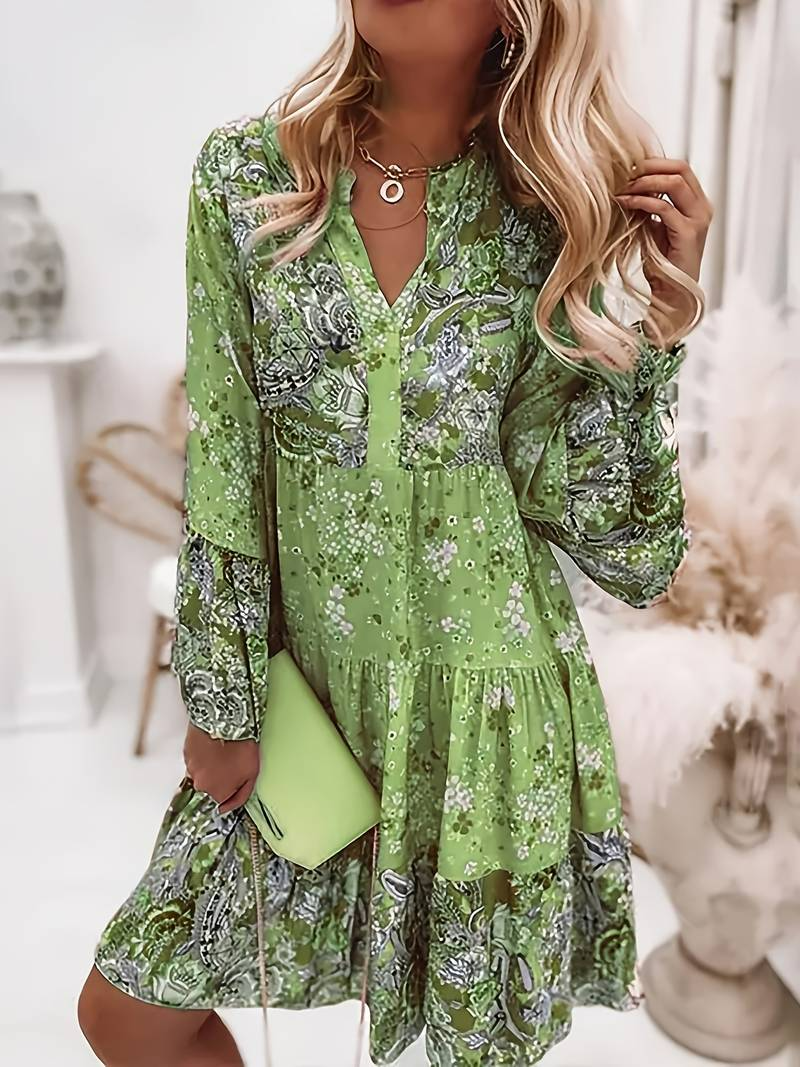 Janelle | Printed Boho Dress