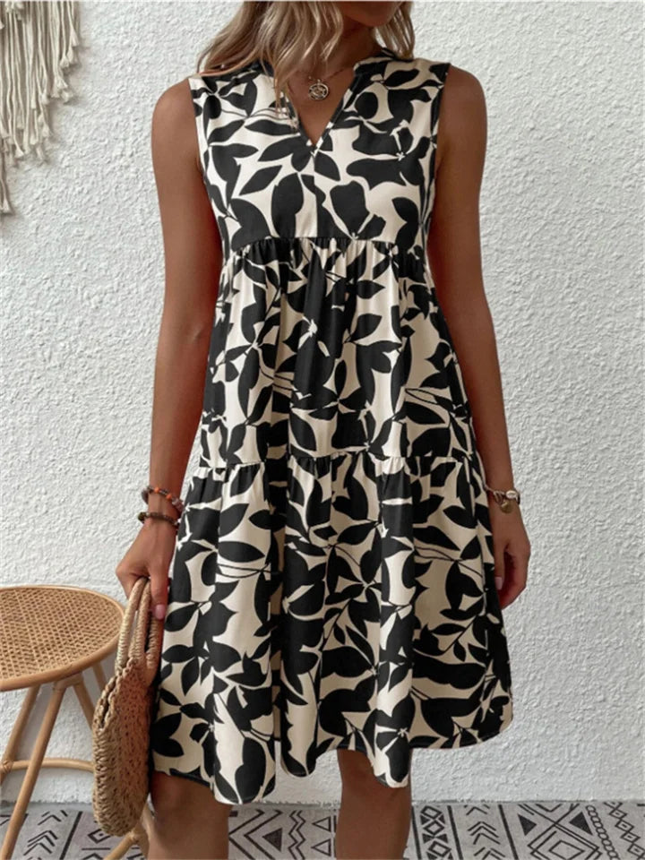 TASHA | FLOWING FLARED MIDI DRESS