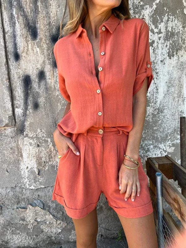 Melda - Breezy Button-Up Set