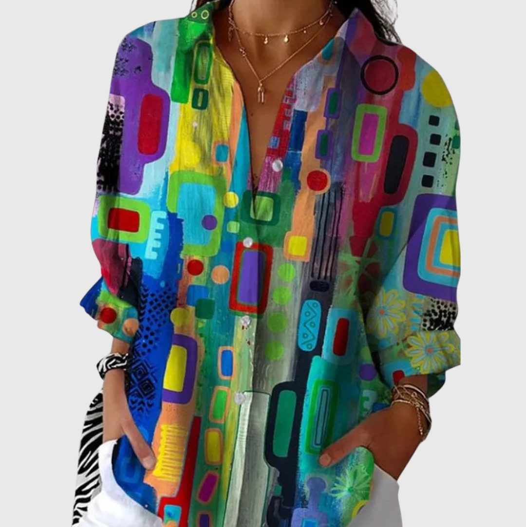 Colourful Lightweight Printed Blouse