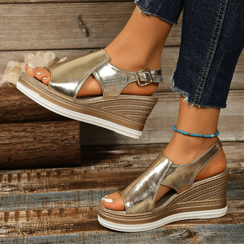 Rosalie | Stylish Metallic Sandals