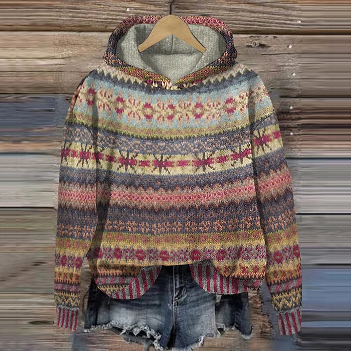 Gaby | Retro Patterned Hoodie