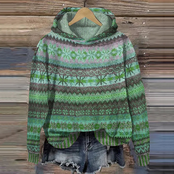 Gaby | Retro Patterned Hoodie
