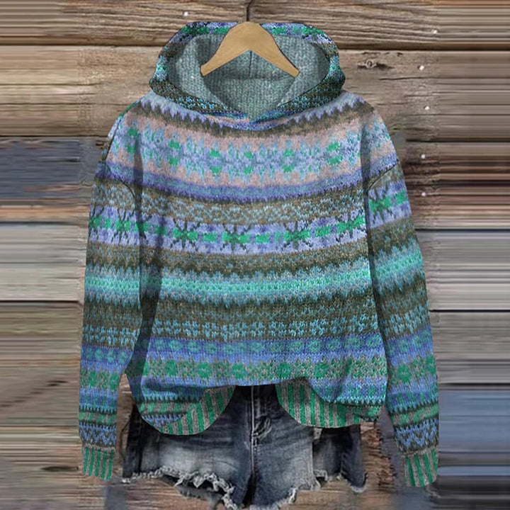 Gaby | Retro Patterned Hoodie
