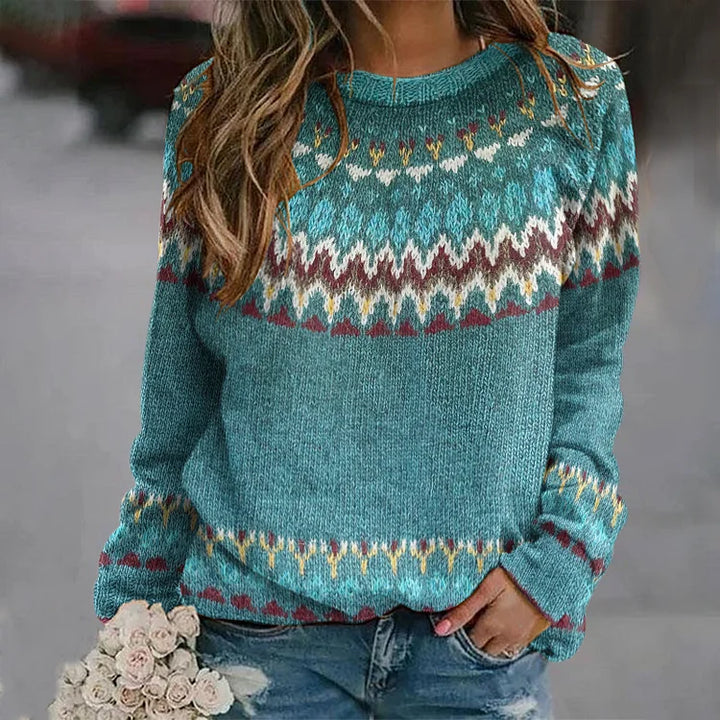 Regina | Retro Wave Pattern Jumper