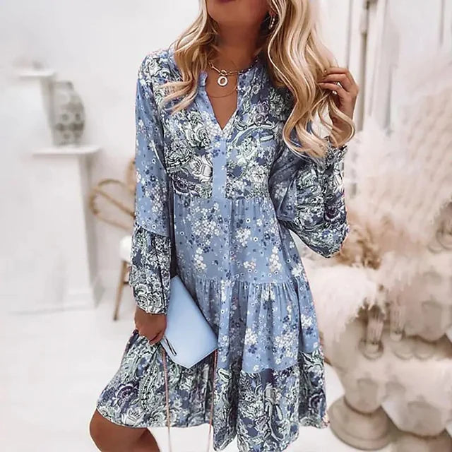 Janelle | Printed Boho Dress