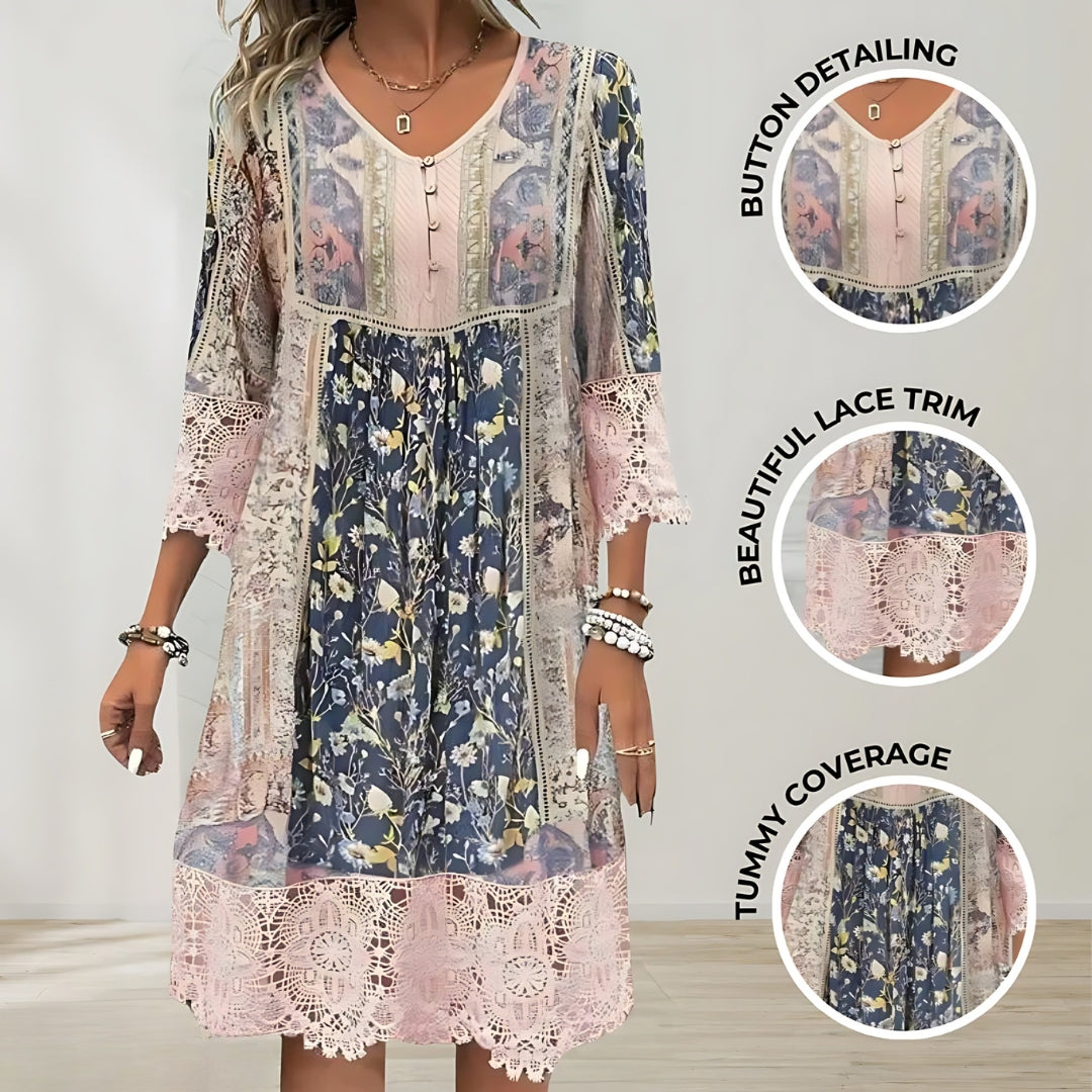 NAYA | FLOWING BOHO LUXE MIDI DRESS