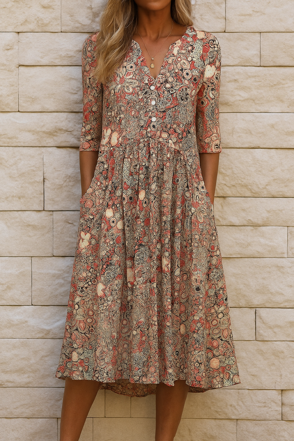 Megan | Elegant V-Neck Dress