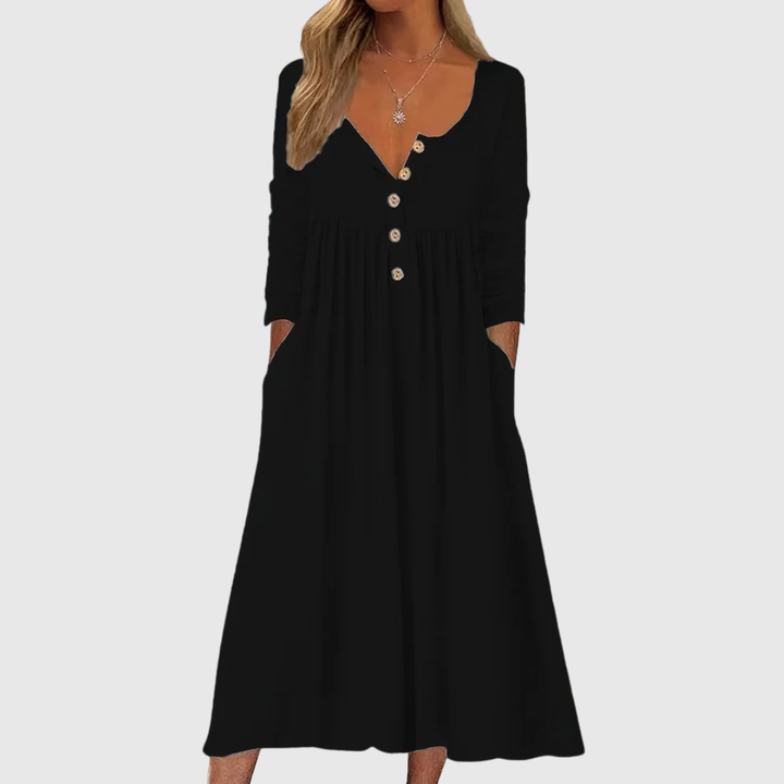 ZARA | BUTTON-FRONT MIDI DRESS