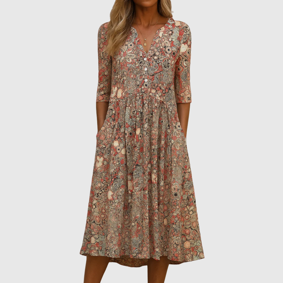 Megan | Elegant V-Neck Dress