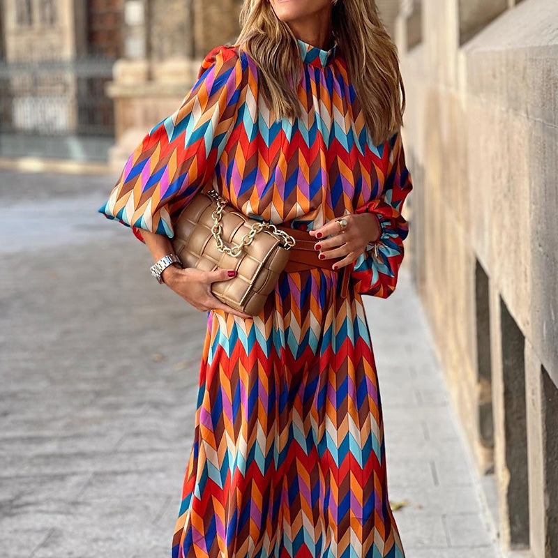 Margot | Vibrant Geometric Dress