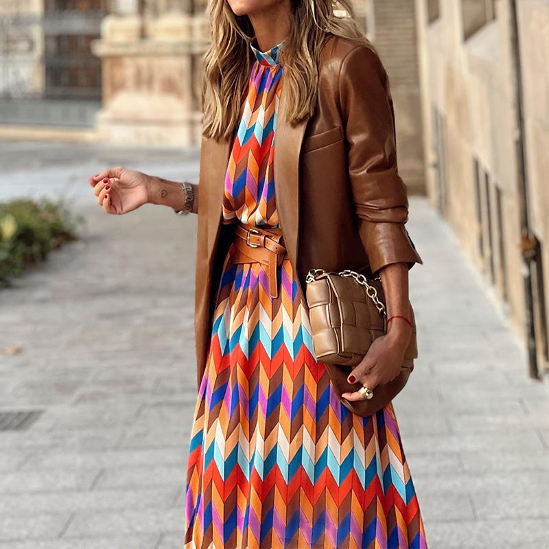 Margot | Vibrant Geometric Dress