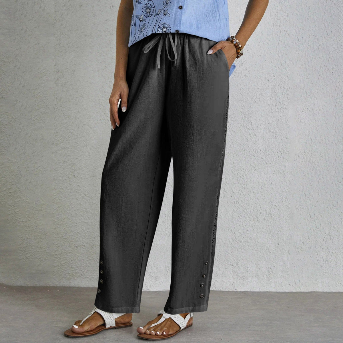 Sophie | Relaxed Button Trousers