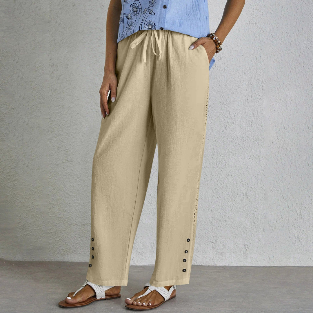 Shania - Relaxed Button Trousers