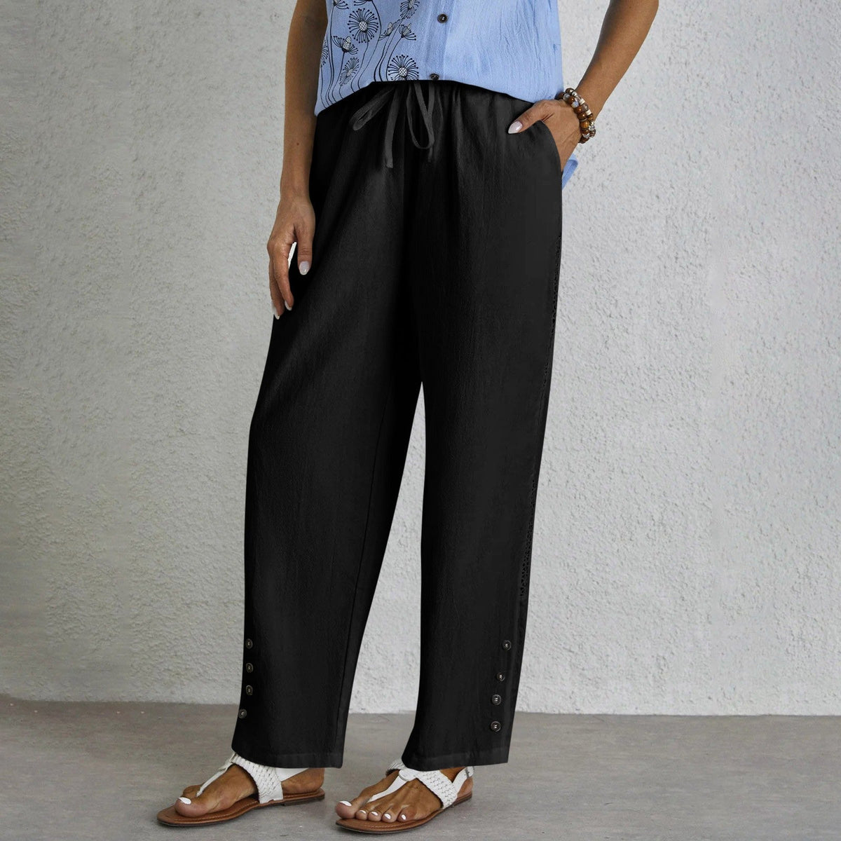 Sophie | Relaxed Button Trousers