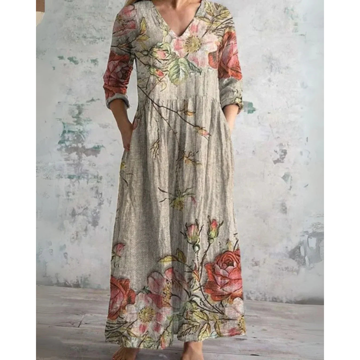 ELEANOR | VINTAGE FLORAL MAXI DRESS