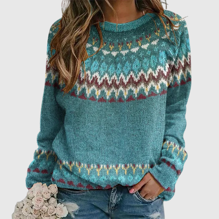 Regina | Retro Wave Pattern Jumper