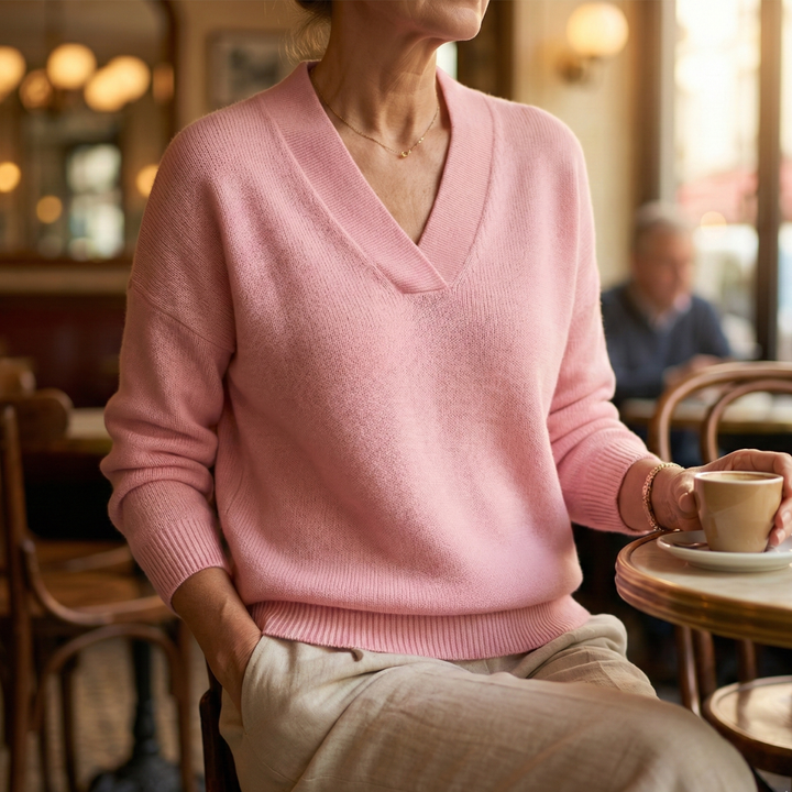Faye | Soft Relaxed V-Neck Jumper