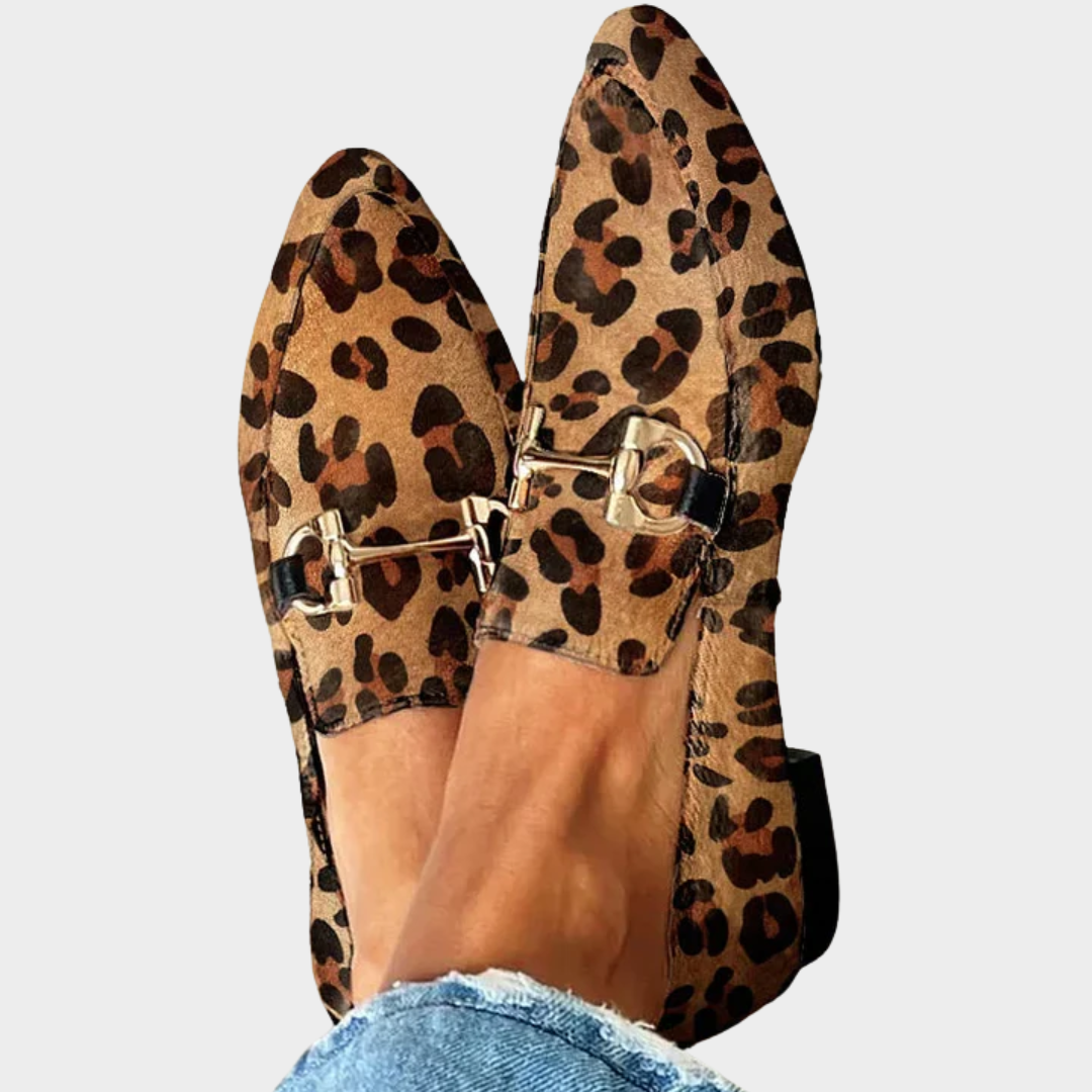 Gia | Elegant Leopard Loafers