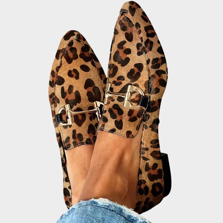 Gia | Elegant Leopard Loafers