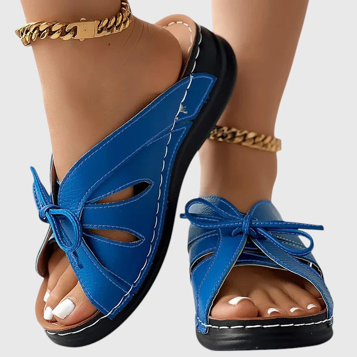 Darcy - Chic Slip-On Sandals with Bow