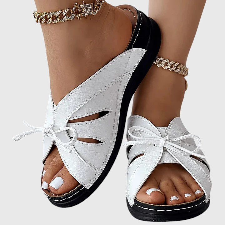 Darcy - Chic Slip-On Sandals with Bow