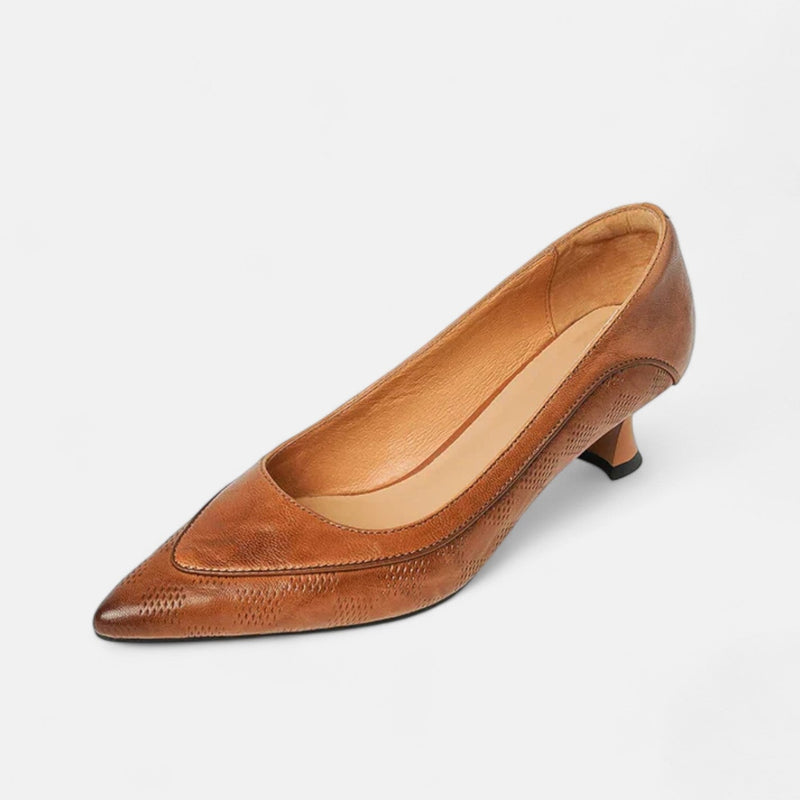 Janelle | Leather Heels