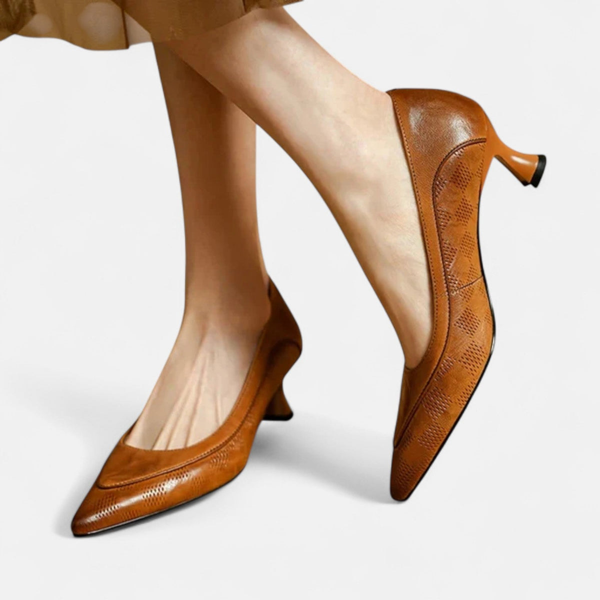 Janelle | Leather Heels