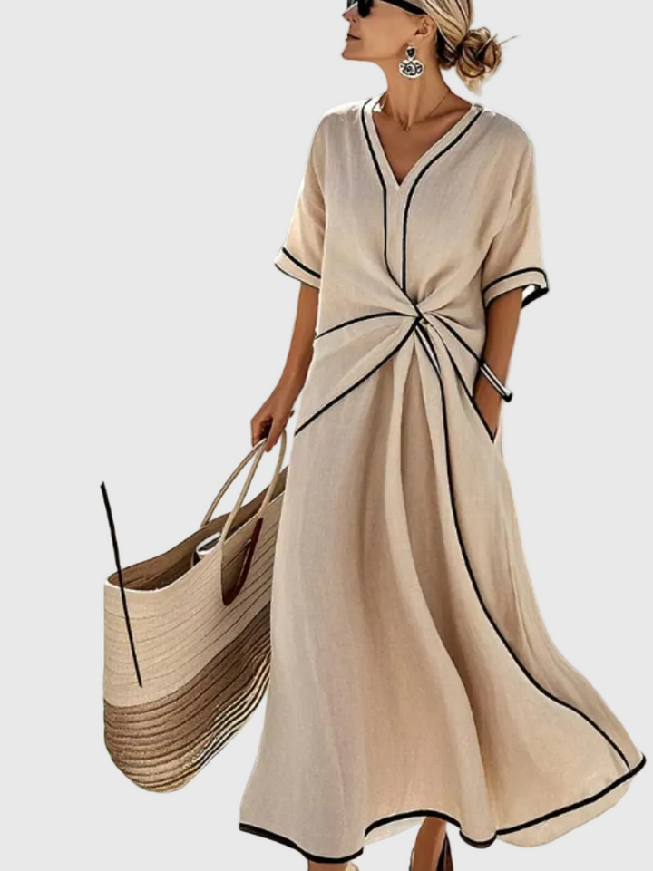 Helena | Draped Side Maxi Dress