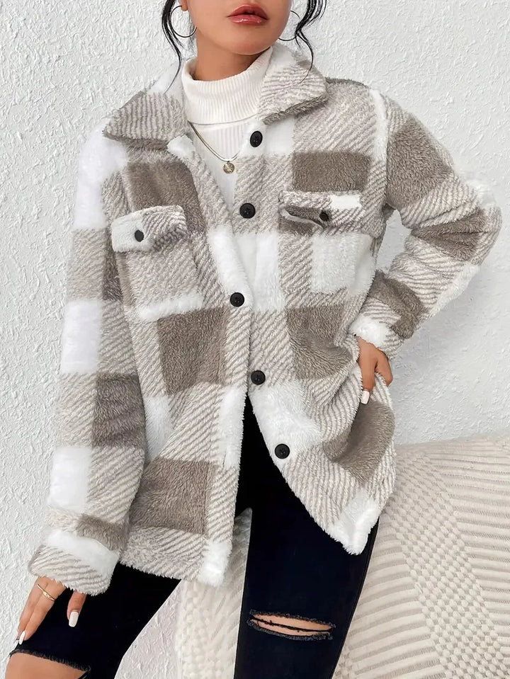 Martin | Elegant Checked Fleece Jacket
