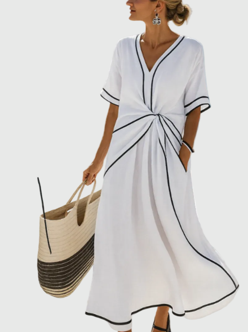 Helena | Draped Side Maxi Dress