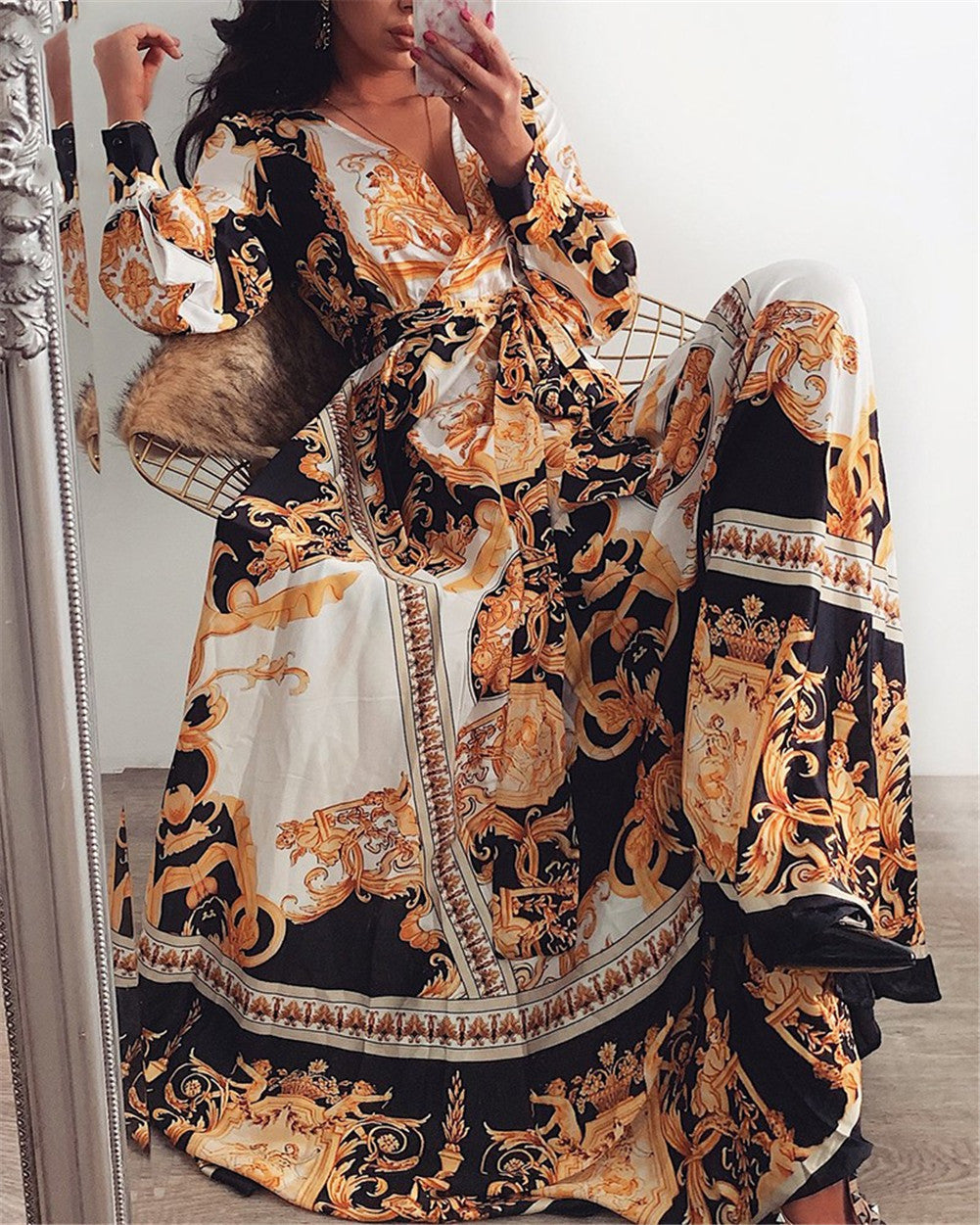 Faye - Boho Print Dress