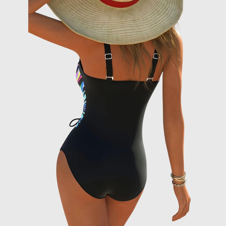 High-Stretch Swimsuit with Cross-Front Detail