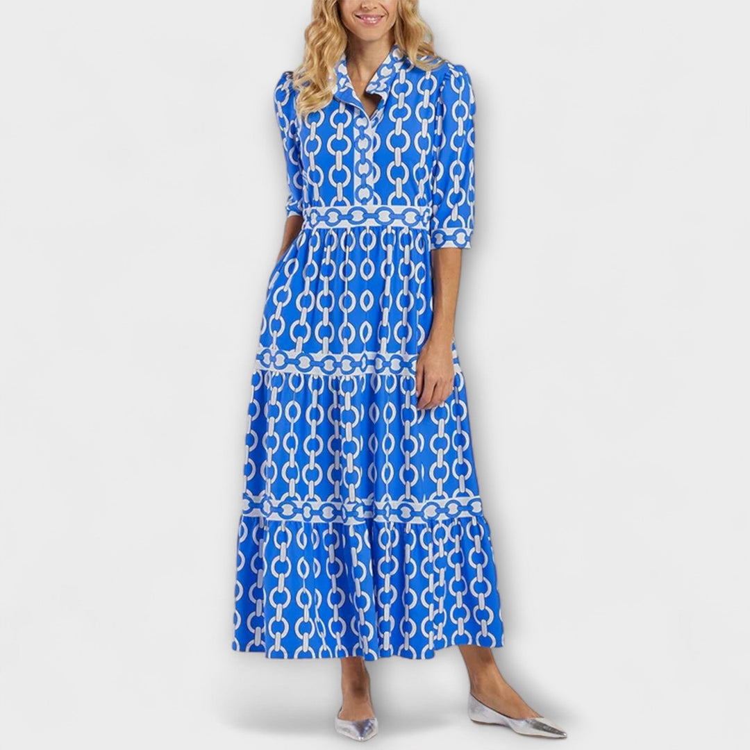 JULIANA | CHAIN PRINT MIDI DRESS