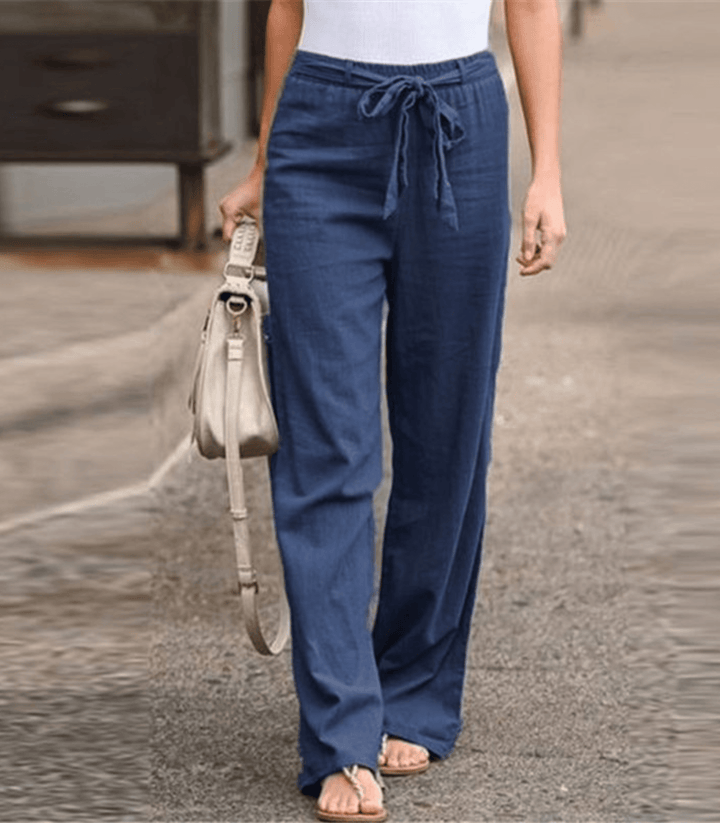 Joleen - Women's Lounge Trousers with Drawstring Elastic Waist