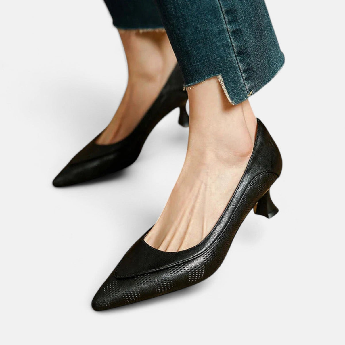 Janelle | Leather Heels