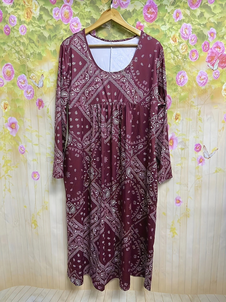 ELOWEN | CASUAL LONG-SLEEVE MIDI DRESS