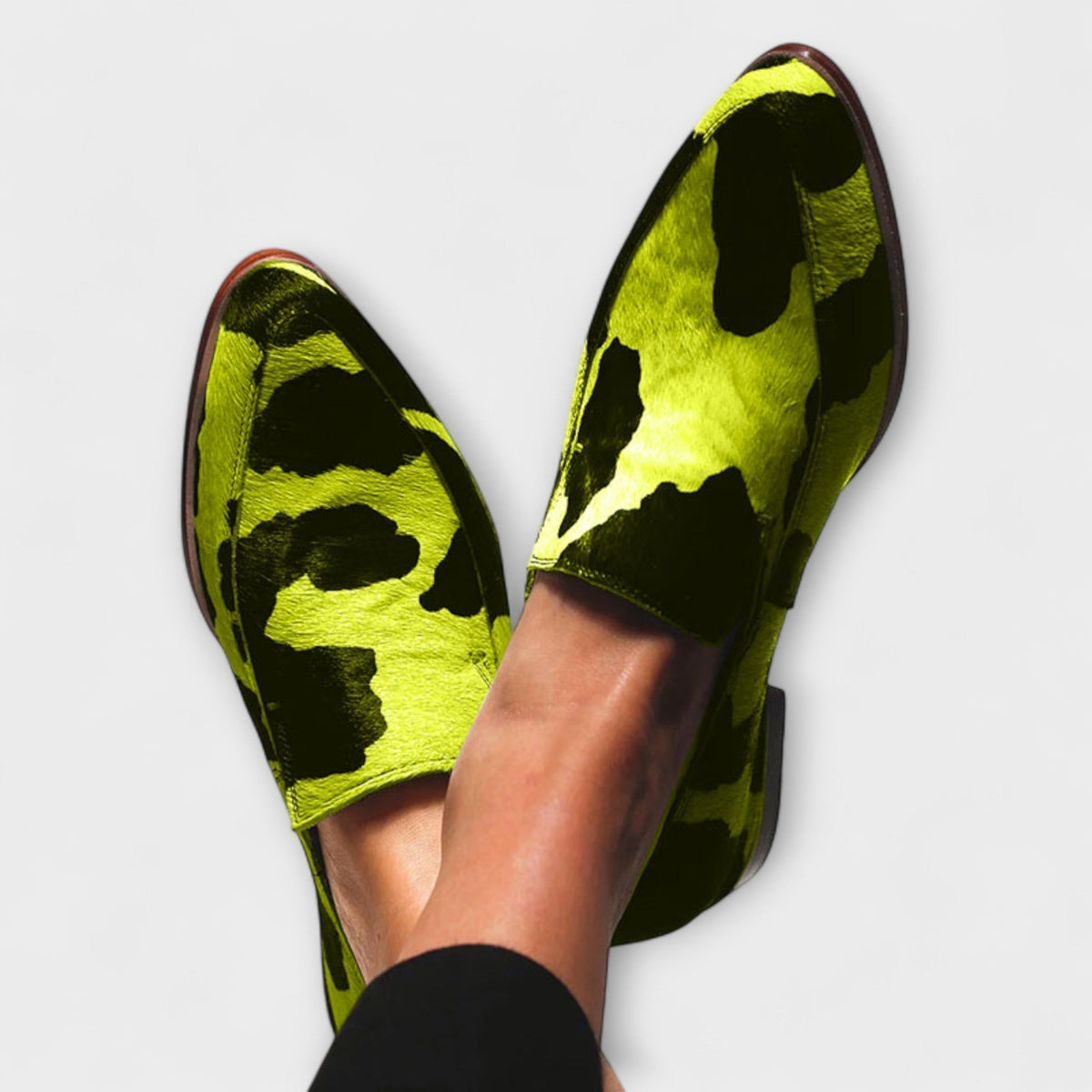 Sophie | Cow Print Loafers