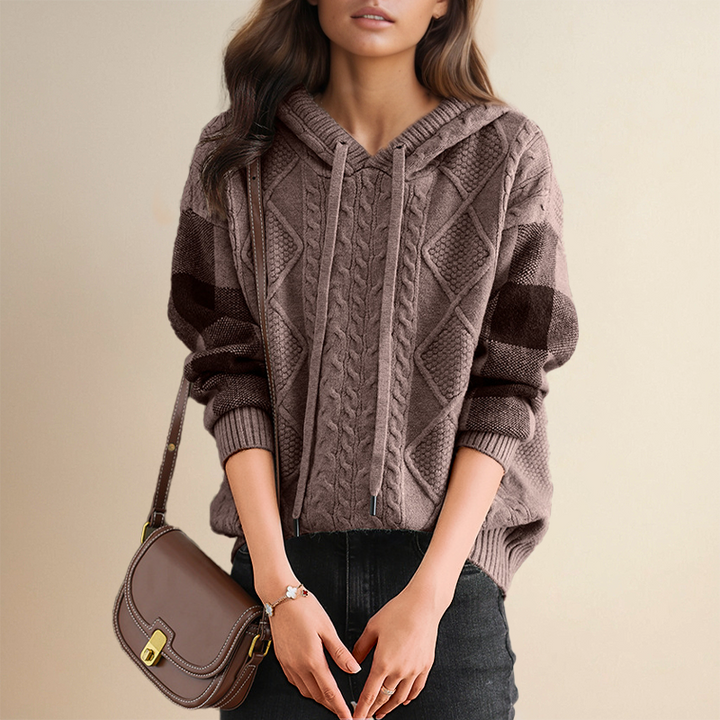 Emily | Cable Knit Hoodie