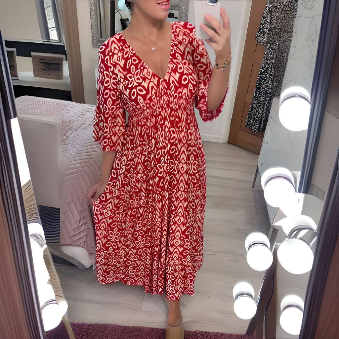 Lillia - Boho Print Dress