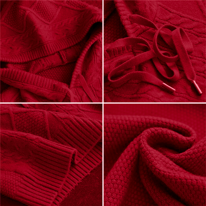 Emily | Cable Knit Hoodie
