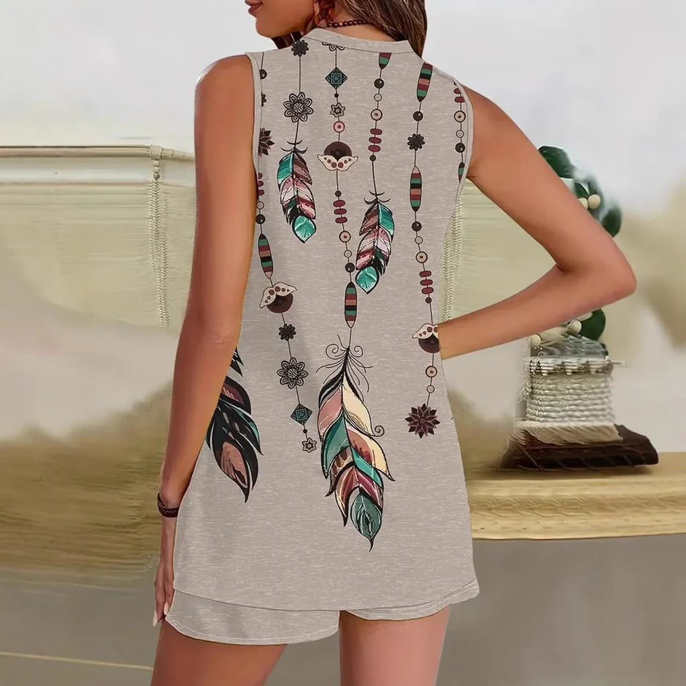 Prudence | Boho Feather Lounge Set