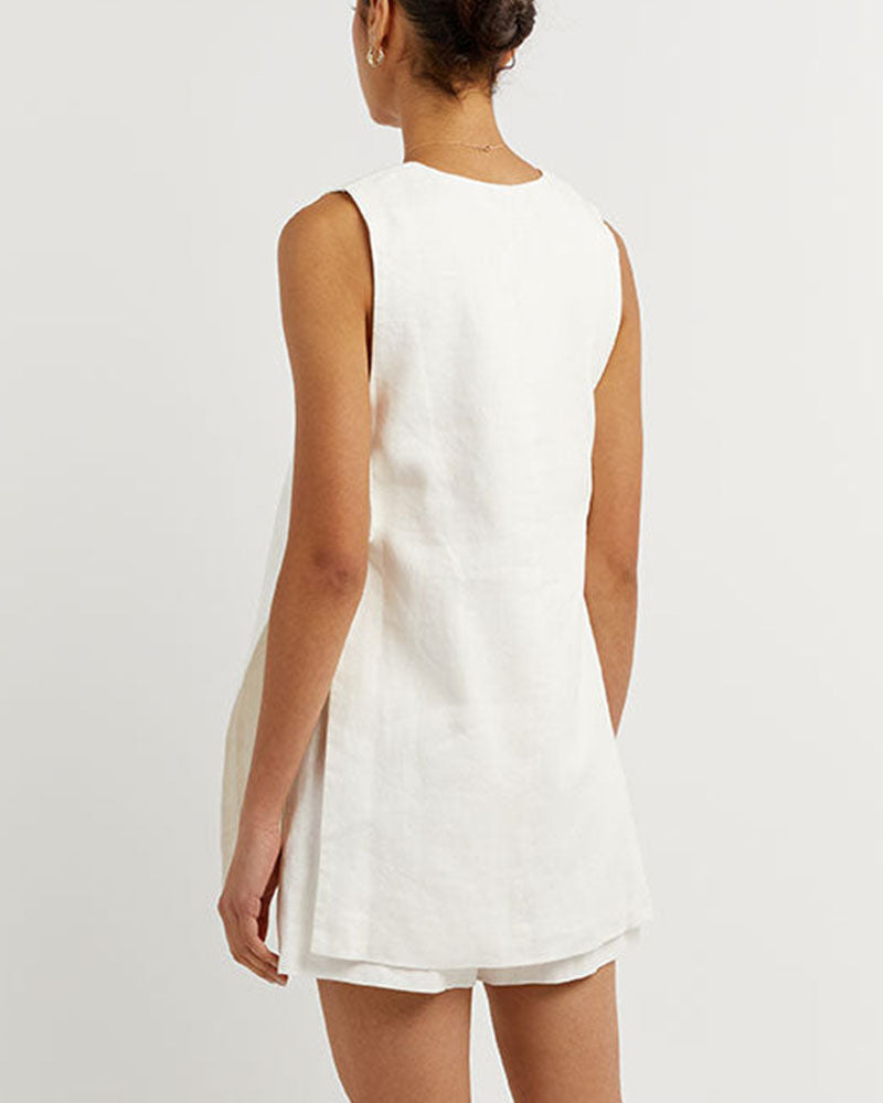 Fiona - Sleeveless Button Set